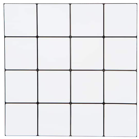 Simplify White Peel & Stick Wall Tile Mini Square, 4ct.